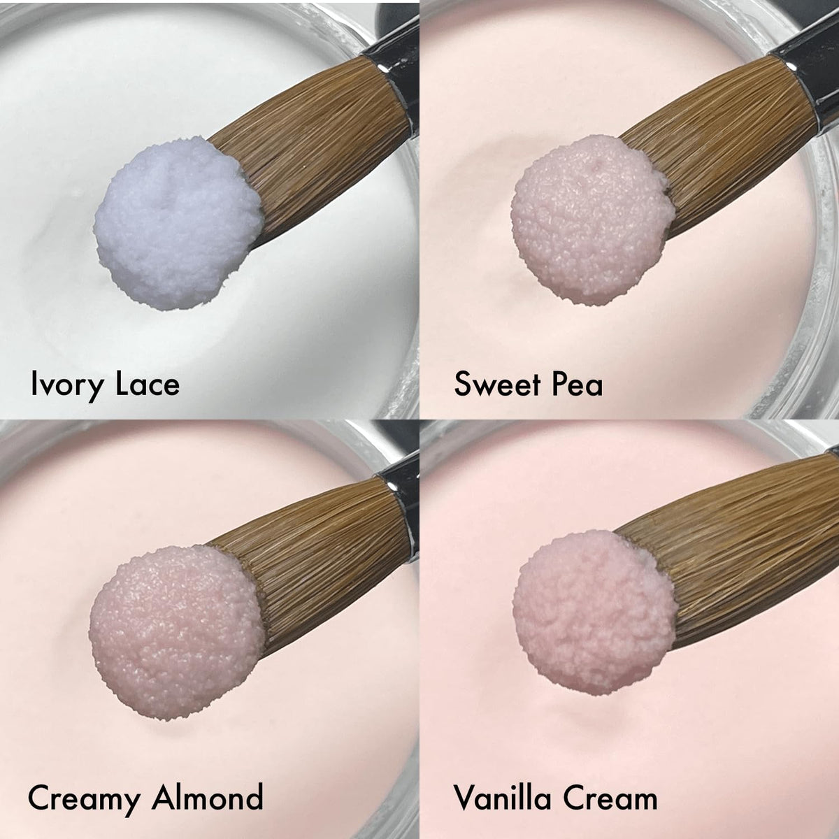 MakarttPro open jars top view showing four coordinated nude shades for blending