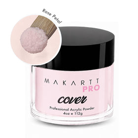 MakarttPro open jar with visible Rose Petal powder, easy-access refill benefit