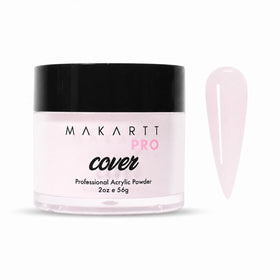 MakarttPro jar front view showing soft pink powder and clear branding for reliable color