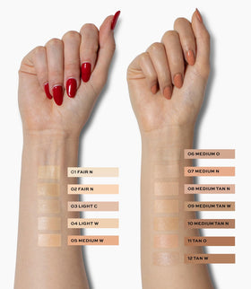 MAKE concealer applied under-eye demonstrating brightening without creasing