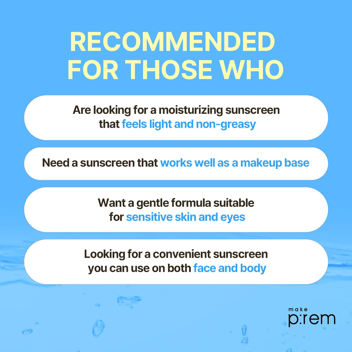 MAKE P:REM lifestyle outdoor use showing sun protection and comfort during activities