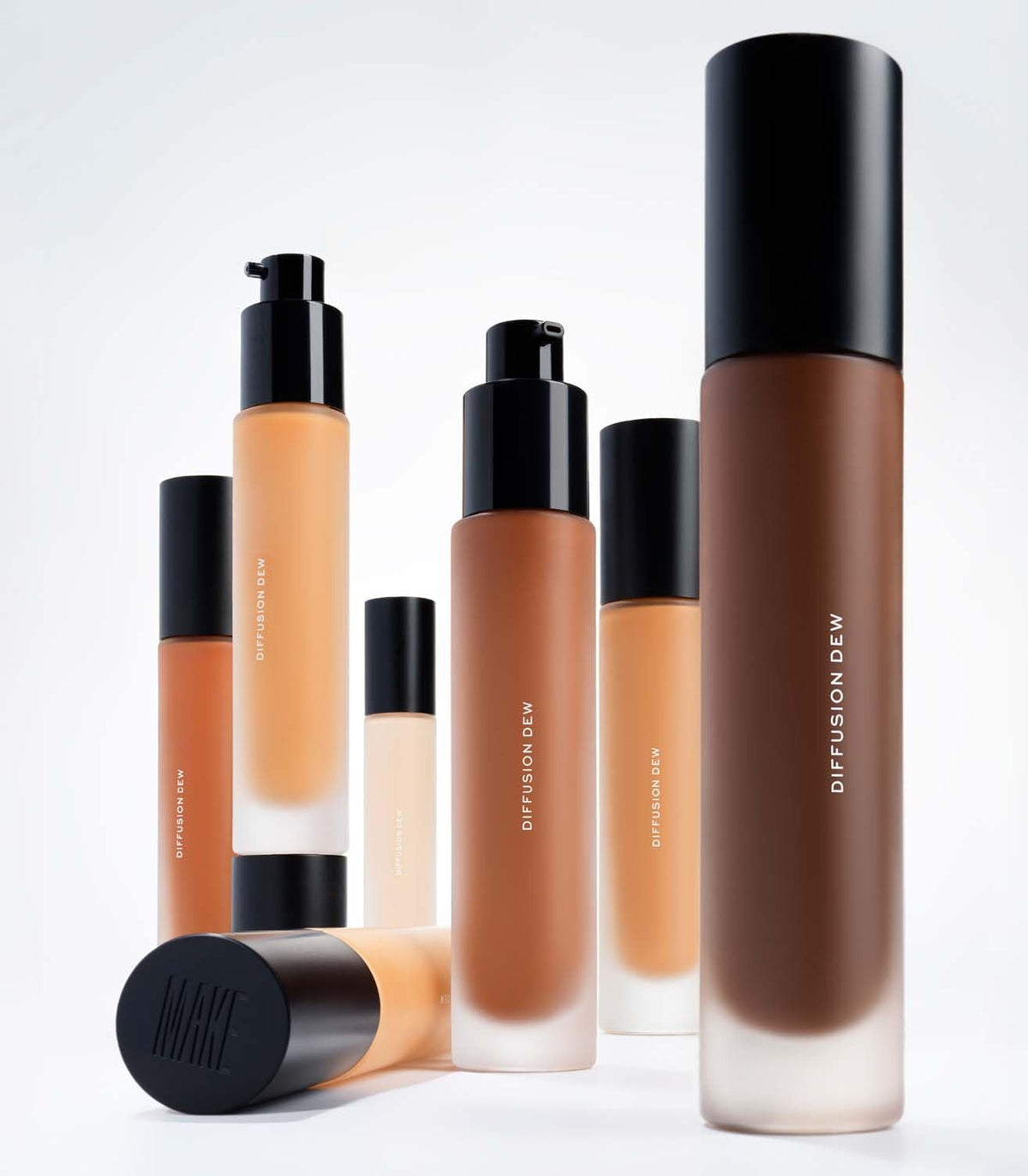 MAKE in a makeup bag lifestyle conveying portability and daily use