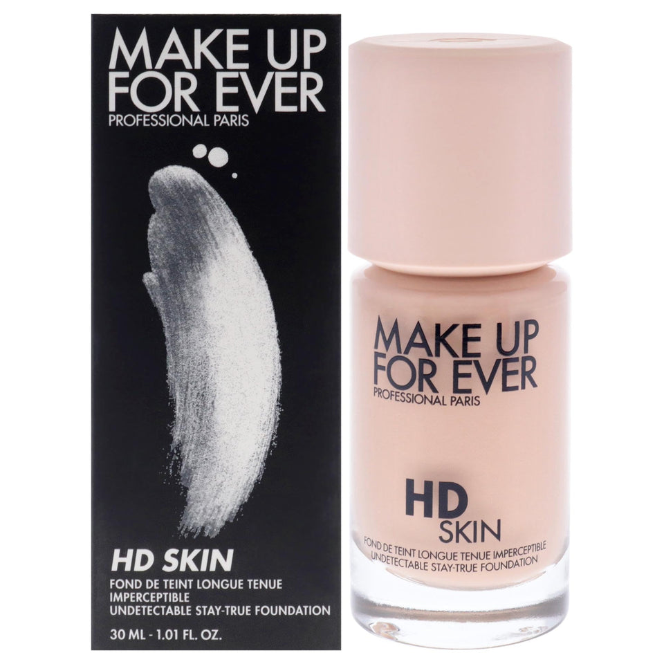 Make Up For Ever front packaging showing bottle and shade label, clear product identity and size