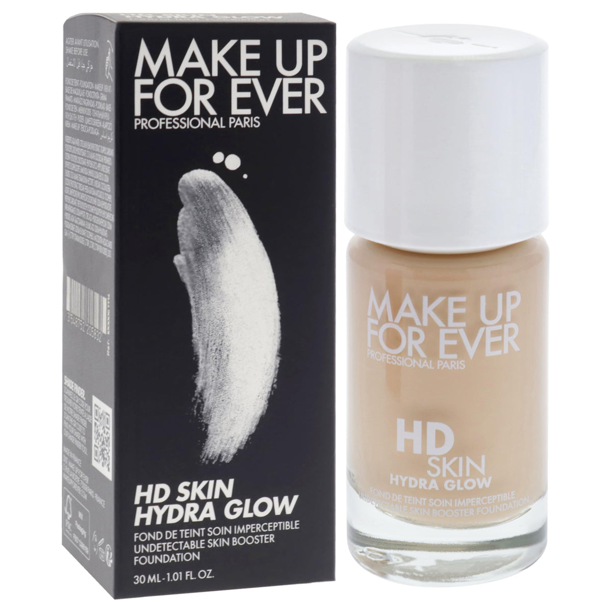 Make Up For Ever texture swatch on skin showing dewy finish and blendable coverage
