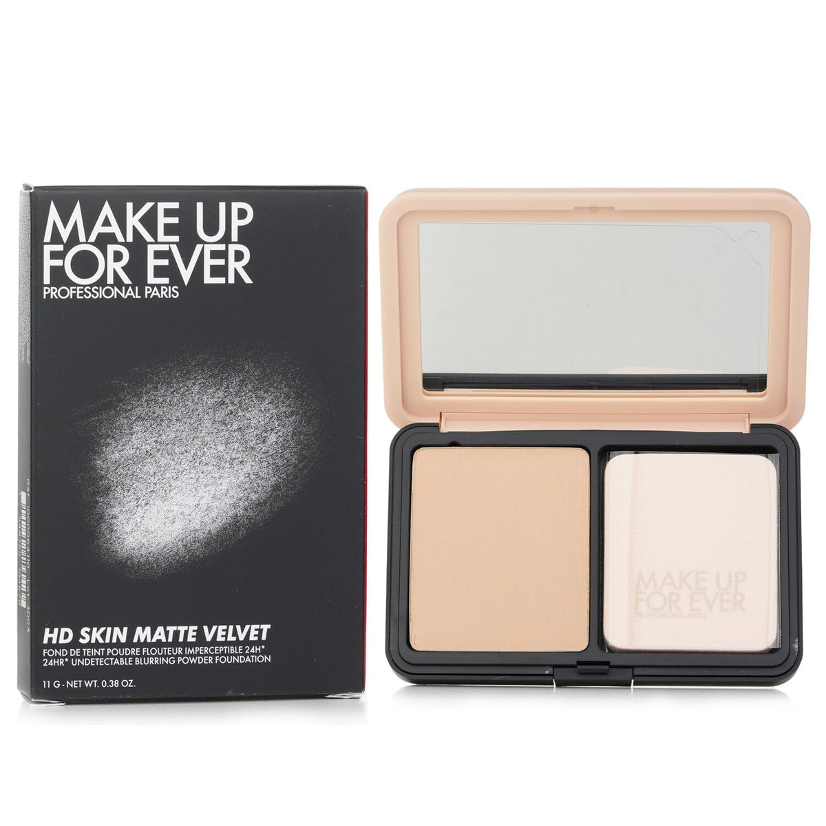 Make Up For Ever open compact revealing pressed powder, easy application benefit