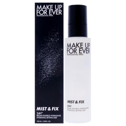 Make Up For Ever front bottle shot showing packaging and 24-hour hydrating benefit