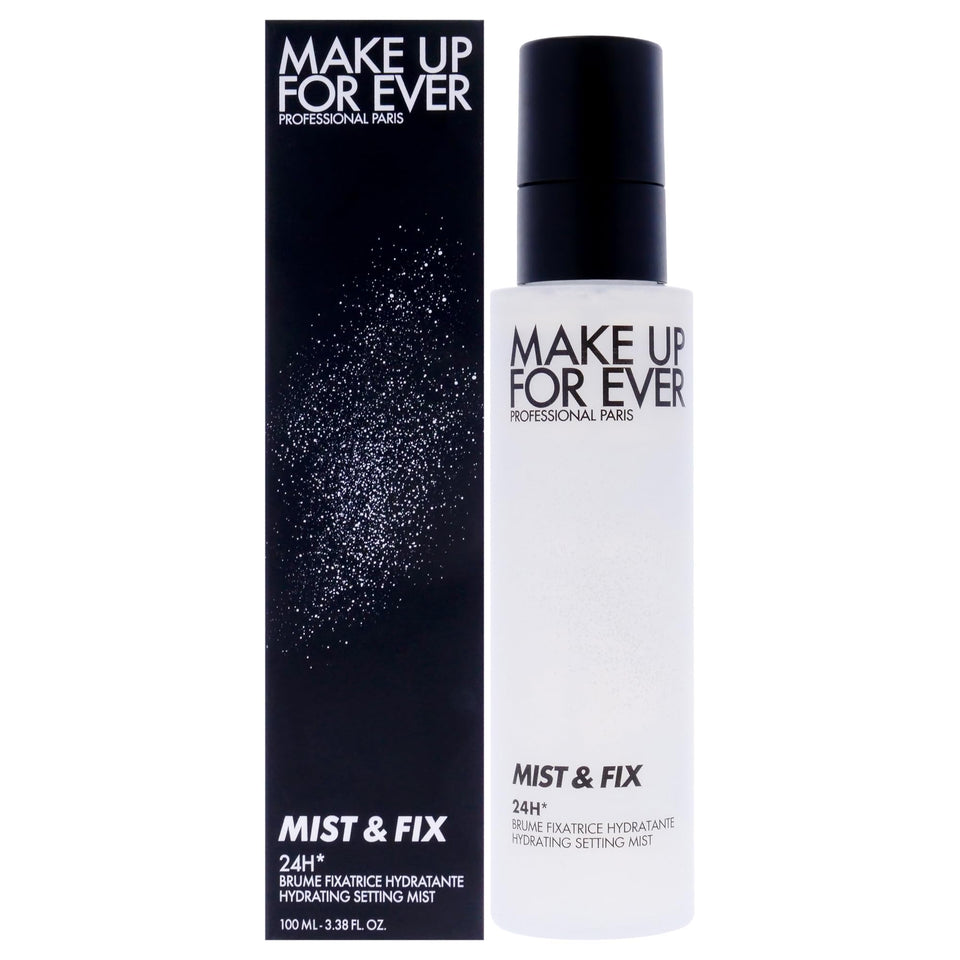 Make Up For Ever front bottle shot showing packaging and 24-hour hydrating benefit