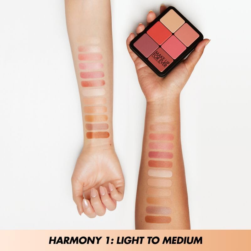 Make Up For Ever artist applying palette cream to model for fast professional results