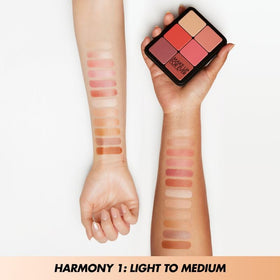Make Up For Ever artist applying palette cream to model for fast professional results