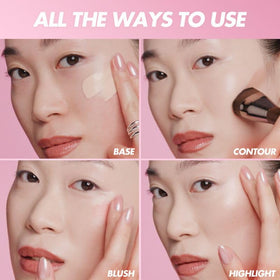 Make Up For Ever palette inside a makeup bag showing portability and on-the-go use
