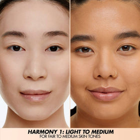 Make Up For Ever palette in hand to show compact size and travel-ready convenience