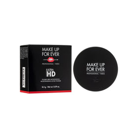 Make Up For Ever front packaging showing compact translucent powder and brand benefit flawless finish