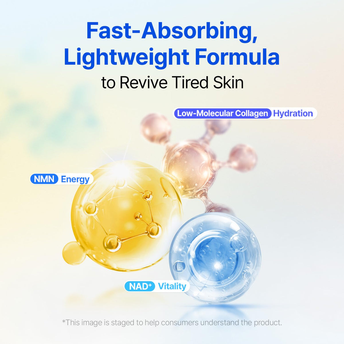 MAKEP:REM ingredient label highlighting NMN, NAD+, and collagen benefits