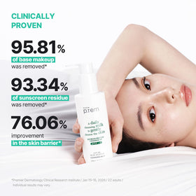 MAKEP:REM bottle arranged with other skincare for routine-ready convenience
