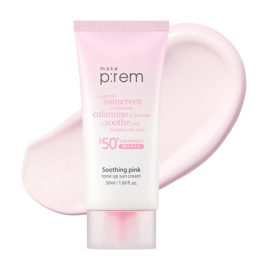 MAKEP:REM front packaging showing SPF 50 protection and pink tint benefit