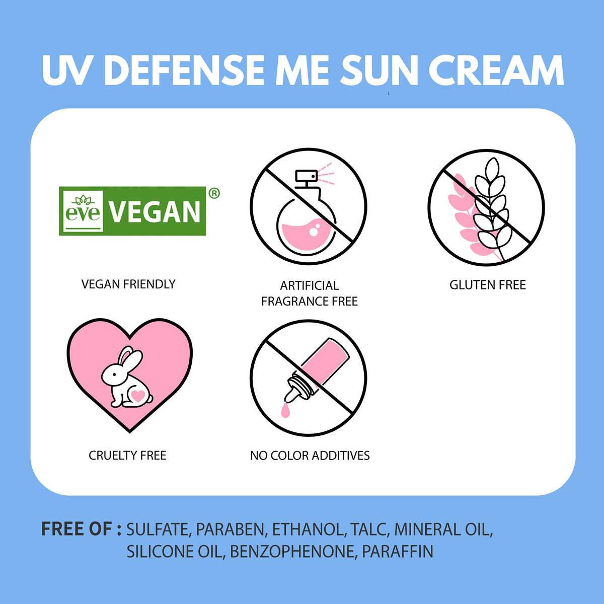 MAKEP:REM label close-up highlighting physical UV blockers and vegan claim