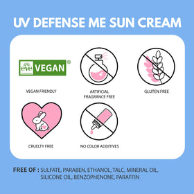 MAKEP:REM label close-up highlighting physical UV blockers and vegan claim