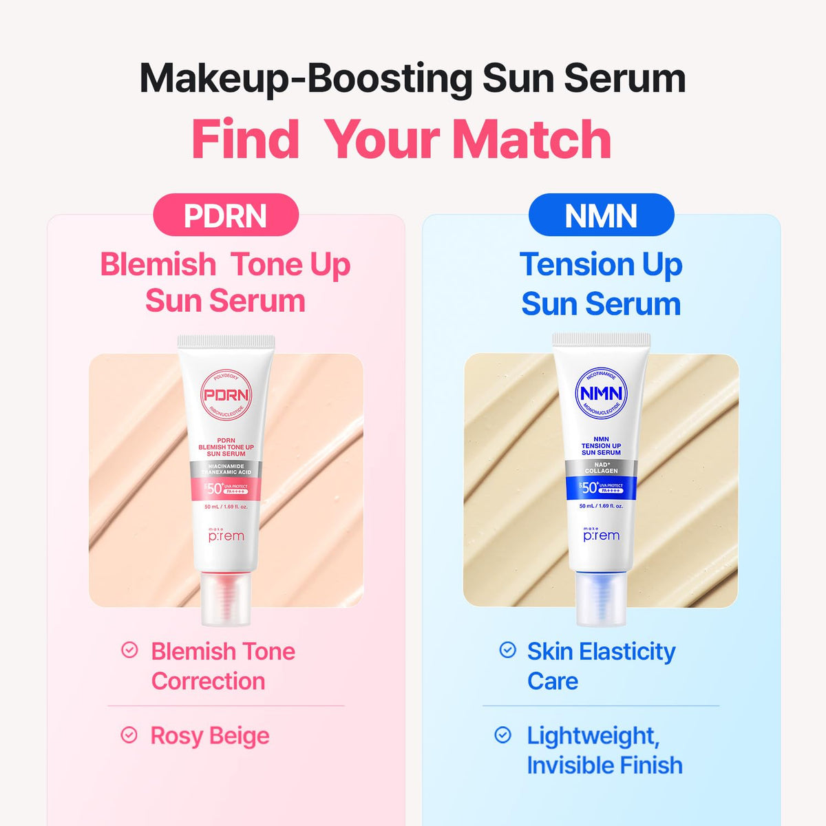 MAKE P:REM applied outdoors showing daily sun protection in use