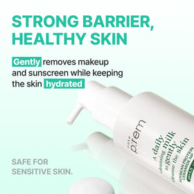 MAKEP:REM pump dispensing cleanser showing easy, controlled application