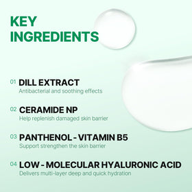 MAKEP:REM cotton pad wiped with toner illustrating gentle soothing and even application