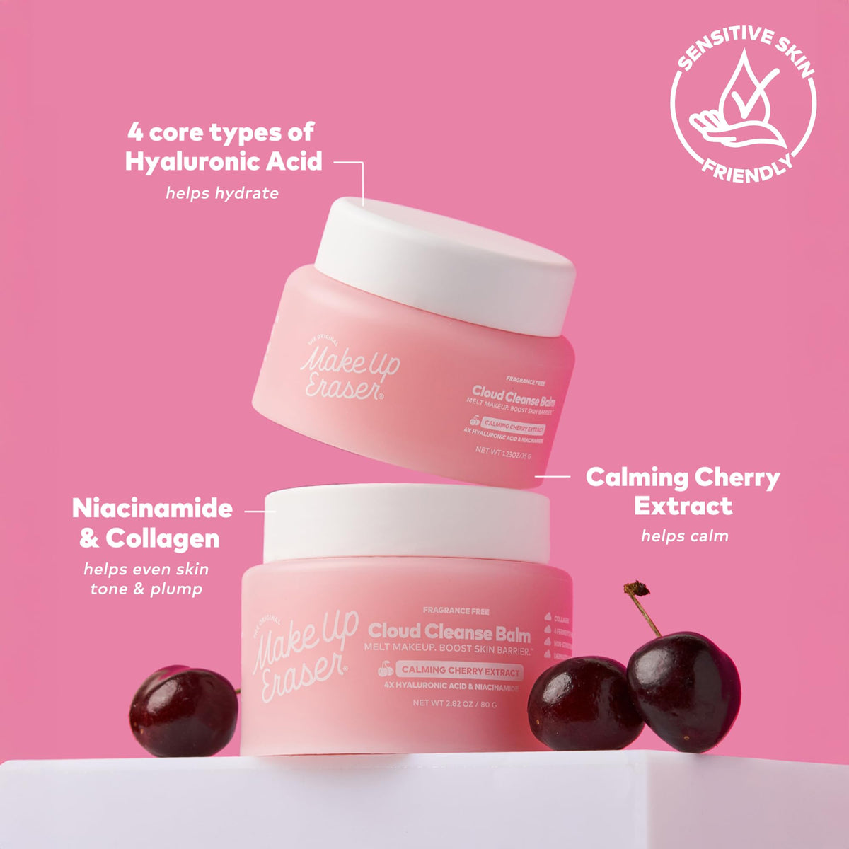 MakeUp Eraser balm texture close-up showing smooth balm consistency for effortless melting