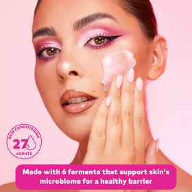 MakeUp Eraser on bathroom vanity staged for nightly routine promoting hydrated skin
