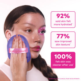 MakeUp Eraser before and after face comparison demonstrating visible removal