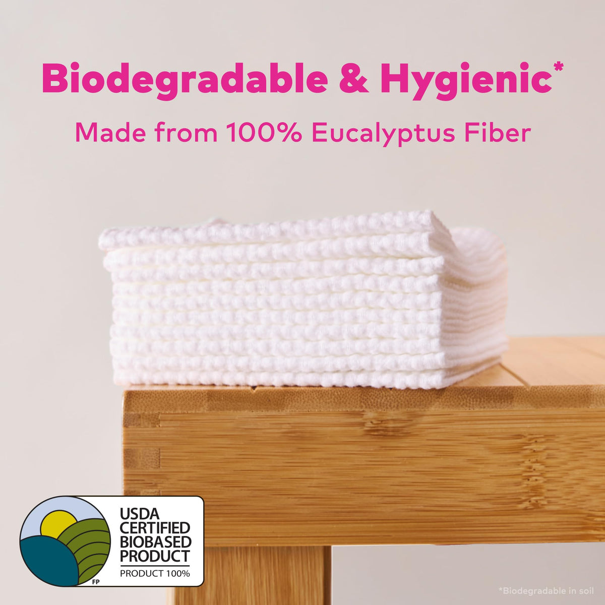 MakeUp Eraser open pack revealing stacked disposable towels for convenient access