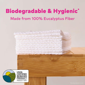 MakeUp Eraser open pack revealing stacked disposable towels for convenient access