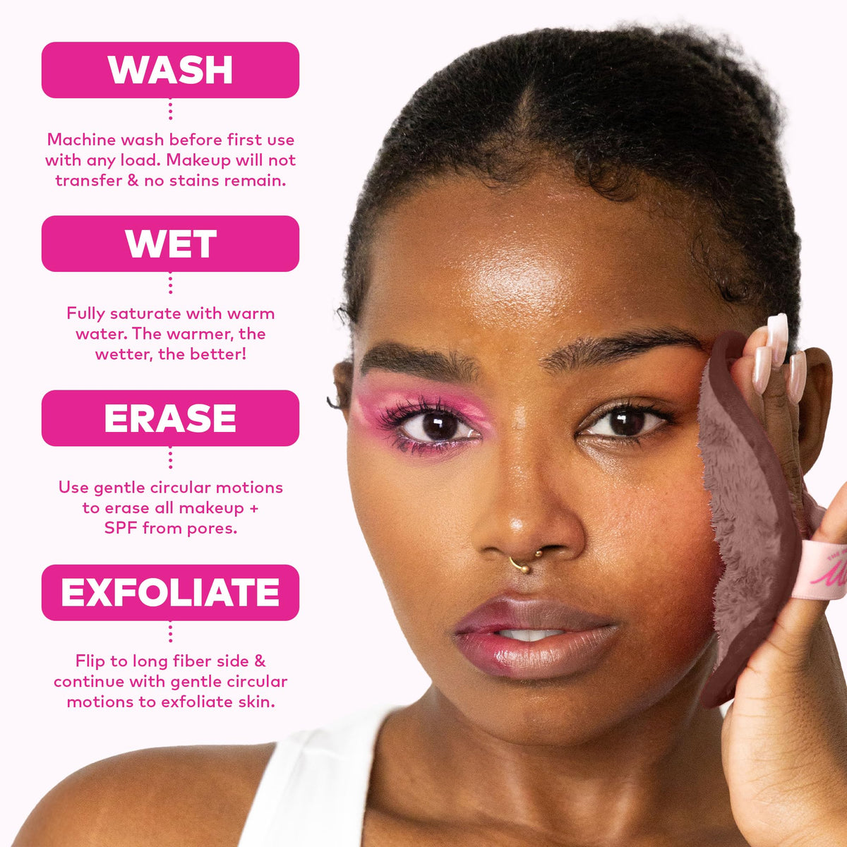 MakeUp Eraser Coffee Break on bathroom vanity as part of a simple skincare routine
