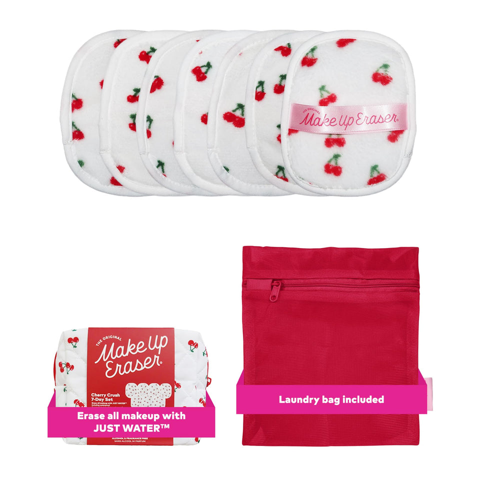 MakeUp Eraser front packaging showing Cherry Crush color and reusable benefit