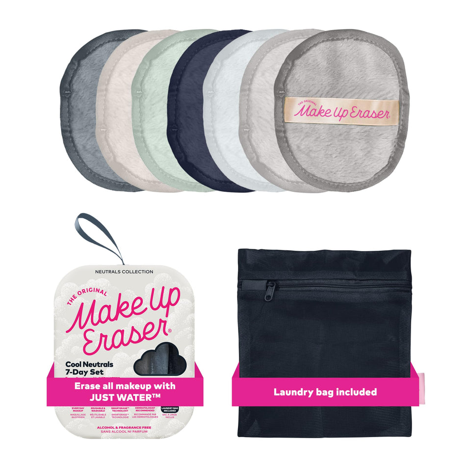 MakeUp Eraser front packaging showing Cool Gal Neutrals and benefits