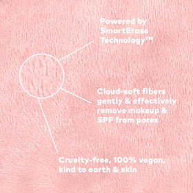 MakeUp Eraser cloth in hand removing mascara for quick effective cleansing