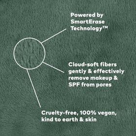 MakeUp Eraser held in hand showing size and easy travel convenience