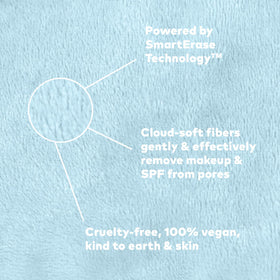 MakeUp Eraser removing waterproof mascara from eye area demonstrating gentle, thorough cleansing