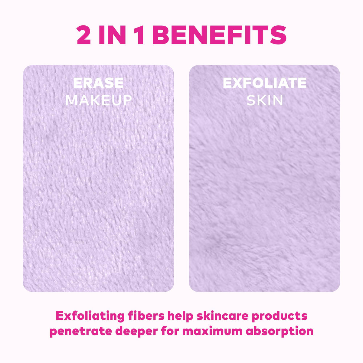 MakeUp Eraser seven pads arranged to show full set and reusable eco advantage