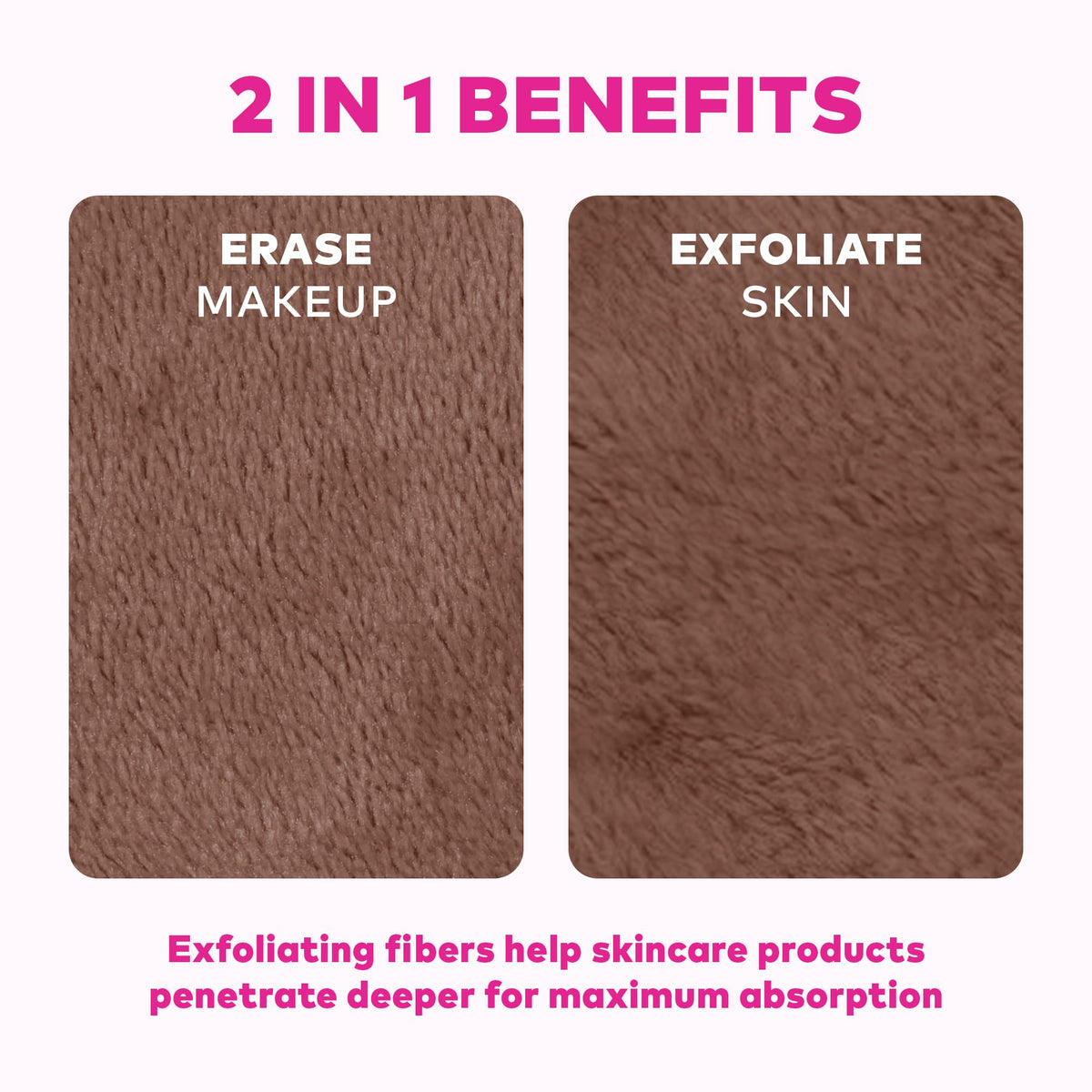 MakeUp Eraser freshly laundered pad illustrating reusability and clean benefit