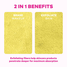 MakeUp Eraser laundry bag and hair clip included for easy washing and storage