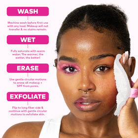 MakeUp Eraser on bathroom counter showing travel-ready convenience