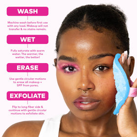 MakeUp Eraser on bathroom vanity showing practical everyday use