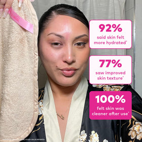 MakeUp Eraser removing waterproof mascara with no cleanser needed