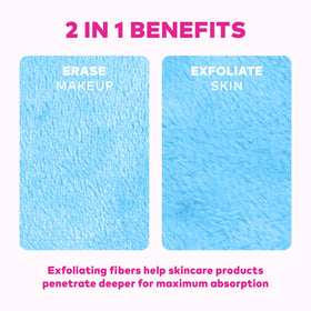MakeUp Eraser opened packaging displaying seven cloths and eco benefit