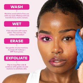 MakeUp Eraser PRO freshly washed and stacked demonstrating durability and reuse