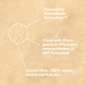 MakeUp Eraser shown in hand to show PRO size and travel-friendly benefit