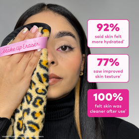 MakeUp Eraser removing waterproof mascara for gentle, chemical-free cleansing