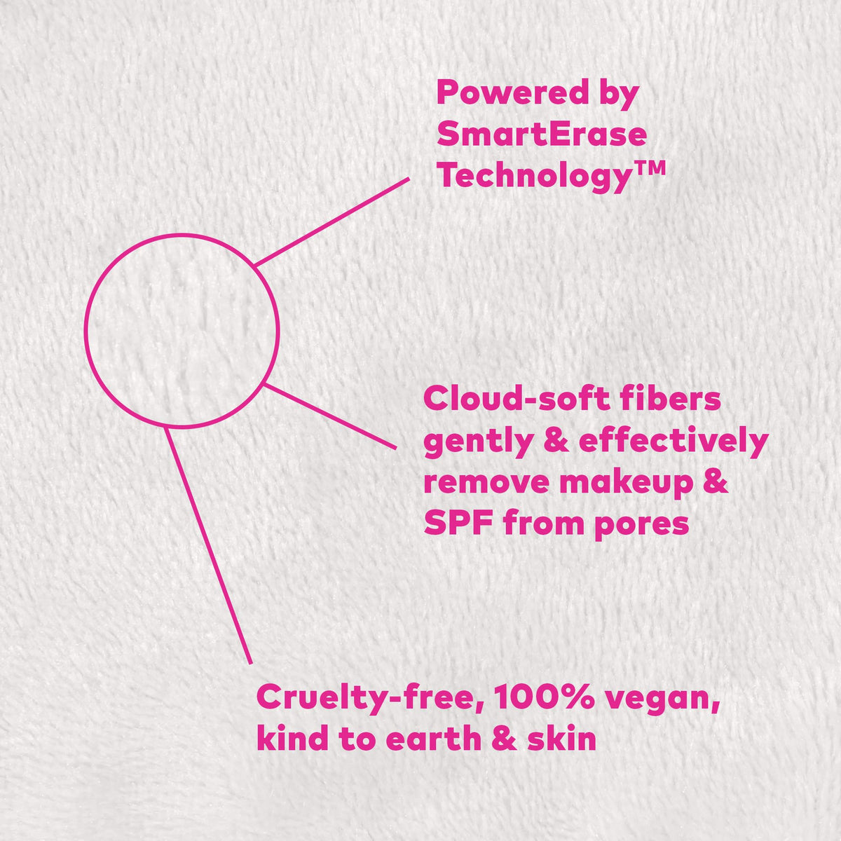 MakeUp Eraser in use removing waterproof mascara for quick gentle cleansing