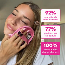 MakeUp Eraser held in hand for size comparison showing compact travel-friendly benefit