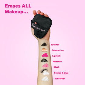 MakeUp Eraser size comparison in hand demonstrating compact, travel-friendly benefit