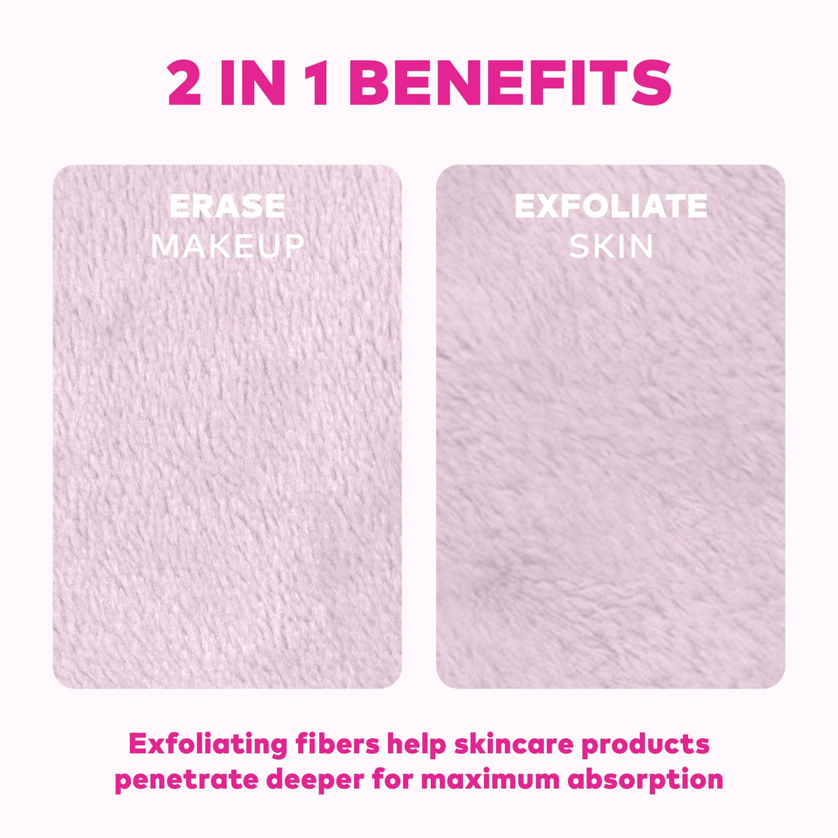 MakeUp Eraser wash-care tag and label for machine-wash and dry instructions