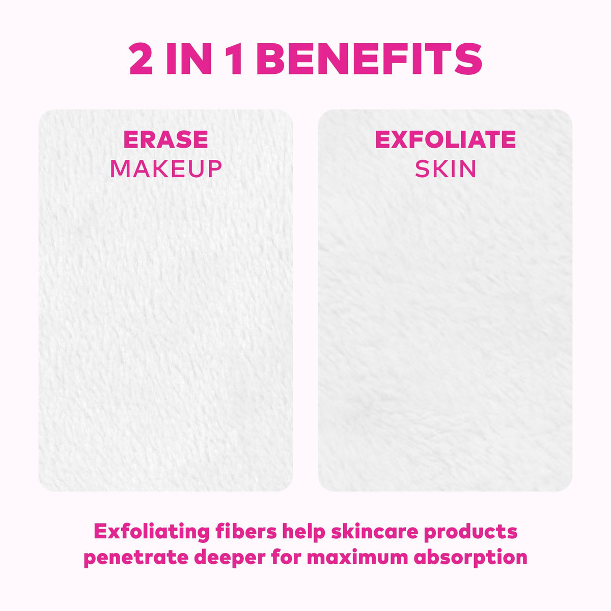 MakeUp Eraser damp cloth with water illustrating soap-free cleansing